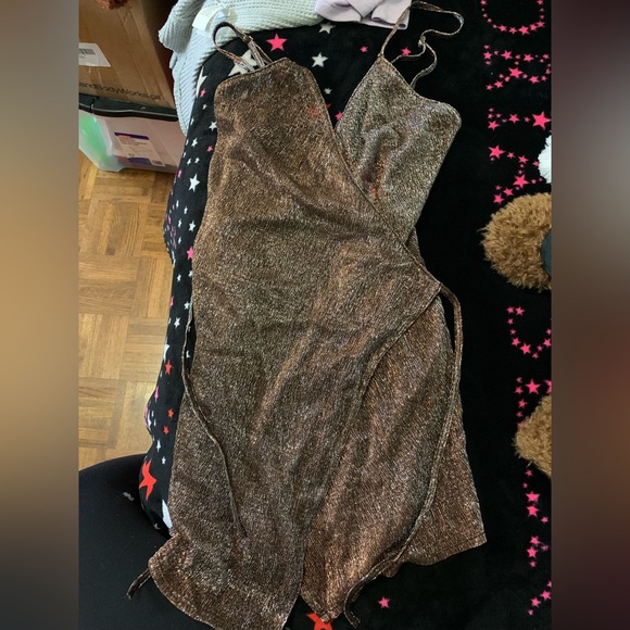 La Senza Golden Sheer Spaghetti Strap Sheer Dress XS - Picture 3 of 6